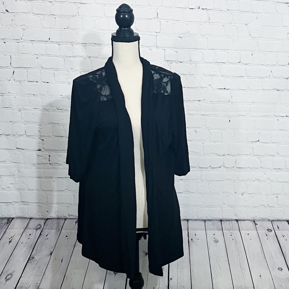 Lane Bryant Black Short Sleeve Cardigan Size 18/20
